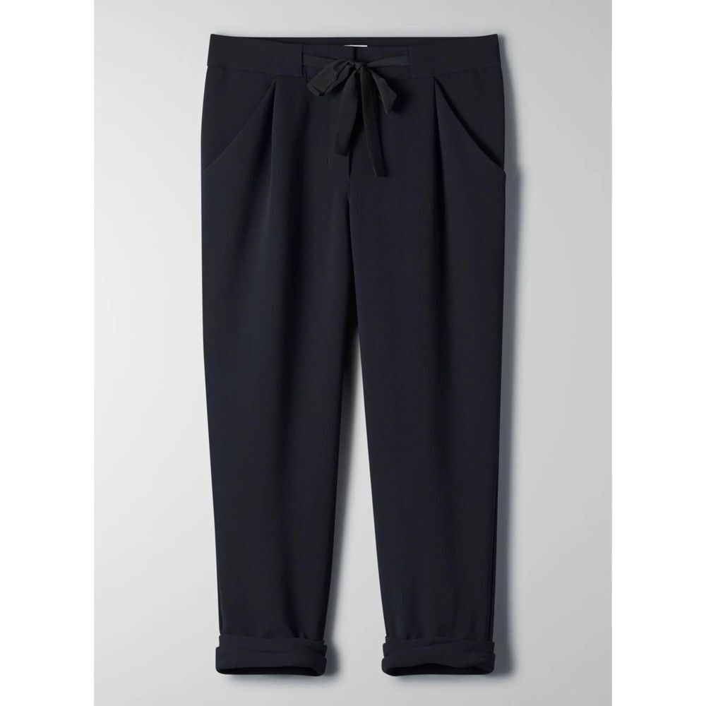 Aritzia Wilfred Allant Pant Black Cropped Dress Pants Office Size 2 High Rise - Picture 4 of 14